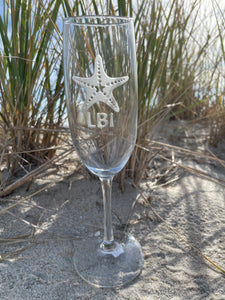 LBI Starfish Champagne Glass