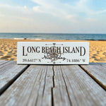 Load image into Gallery viewer, Long Beach Island Coordinates sign
