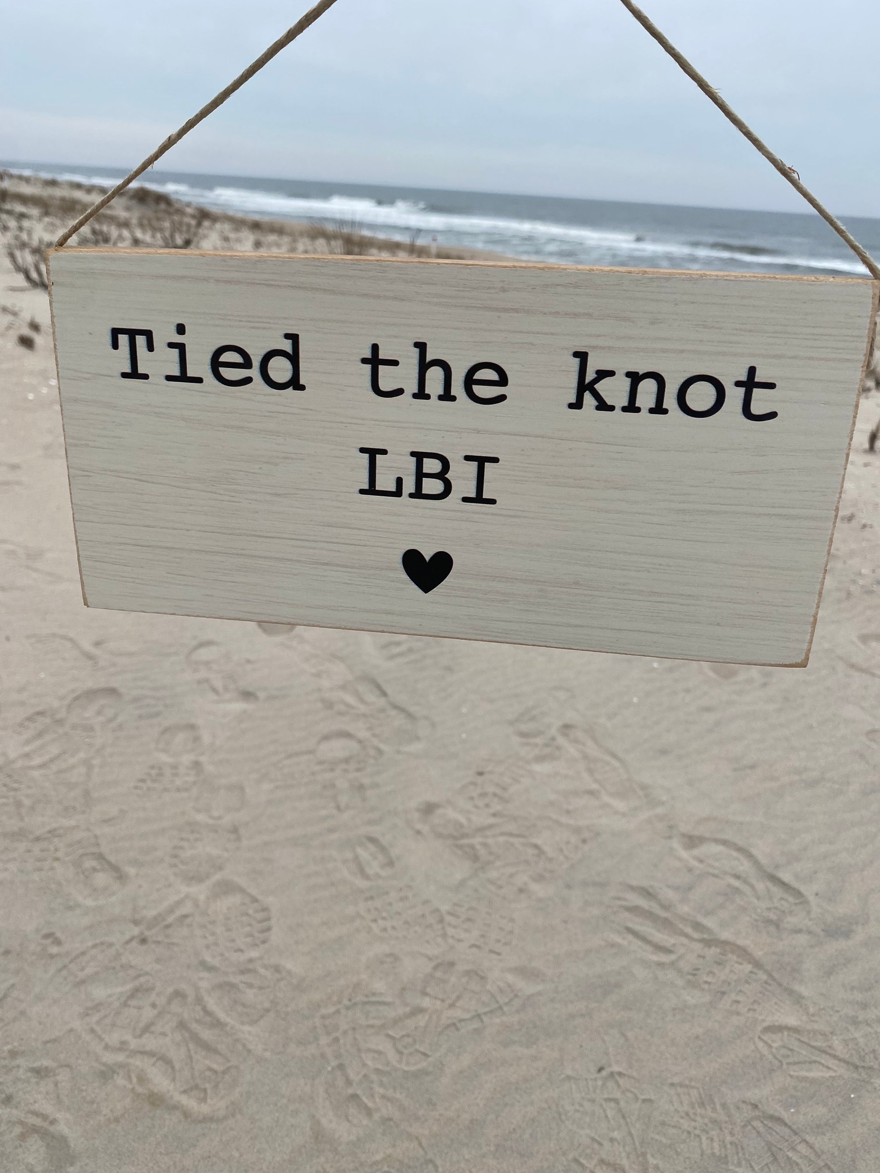 Tied the Knot Twine Hanging Sign