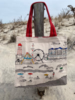 Load image into Gallery viewer, Embroidered LBI Shoreline Tote Bag
