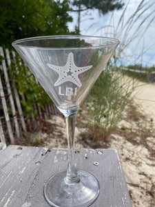 LBI Starfish Martini Glass